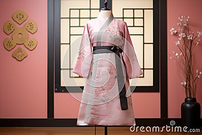 traditional korean hanbok displayed on a mannequin Stock Photo