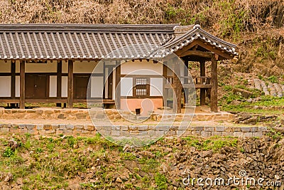 Traditional Korean style building Stock Photo