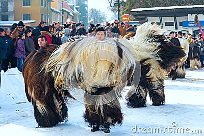 Traditional Kukeri costume festival in Bulgaria Editorial Stock Photo