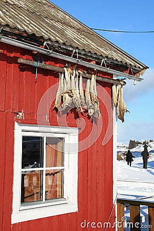 Traditional Lofoten's rorbu Stock Photo