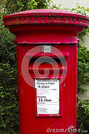 Traditional london red letter box Editorial Stock Photo