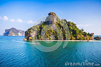 Traditional longtail Thai boat Stock Photo