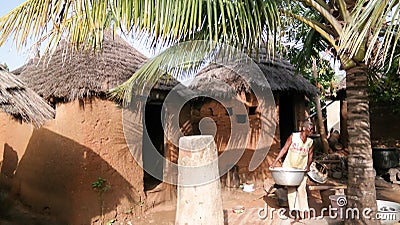 Traditional Losso aka Nawdba people village in Doufelgou, Kara region, Togo Editorial Stock Photo