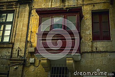 Traditional Maltese Architecture Malta Buildings Traditional Houses and Streets Tourism Concept Travel Background Exotic destinati Stock Photo