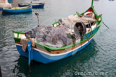 Traditional Maltese Boat Stock Photo