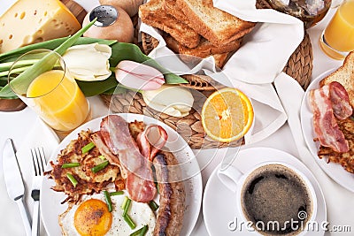 Traditional Manhattan Brunch Stock Photo