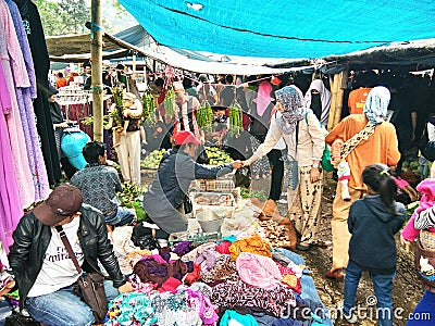 Traditional market activity Editorial Stock Photo