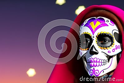 Dia de los Muertos, traditional Mexican cultural festival. Deads day Stock Photo