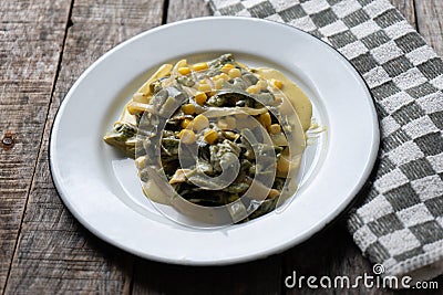 Mexican poblano peppers `rajas` Stock Photo
