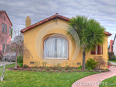 Traditional Mexican style House in San Jose CA Stock Photo