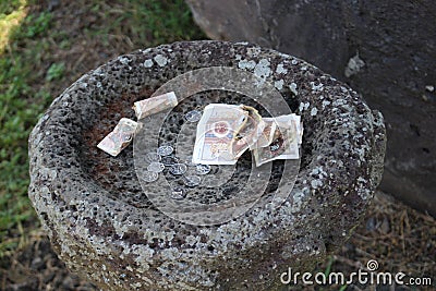 Traditional monetary offering Editorial Stock Photo