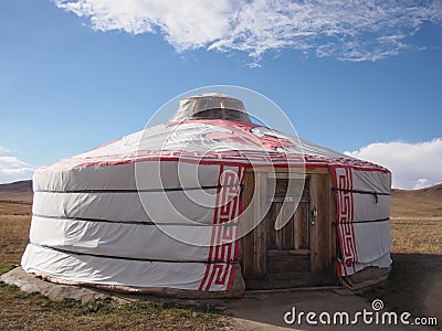 Traditional Mongolian Ger Stock Photo