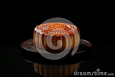 Traditional mooncake. Generate Ai Stock Photo
