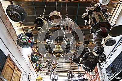 Moroccan Lamps And Lanterns Stock Photo