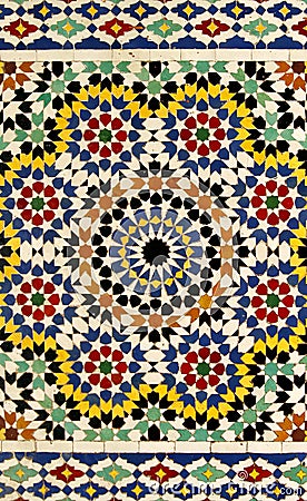 Traditional Moroccan tile pattern Stock Photo
