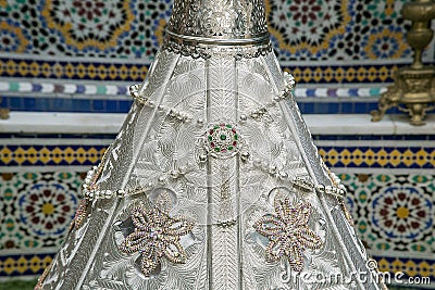 Traditional Moroccan wedding decoration in morocco Stock Photo