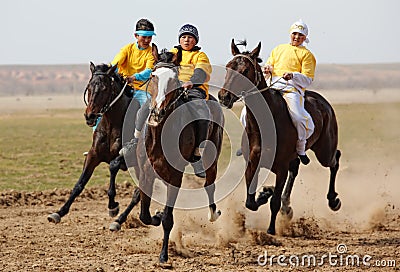 Traditional national nomad horse riding Editorial Stock Photo