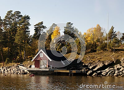 Traditional norwegian House Stock Photo