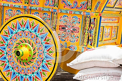 Traditional oxcart Stock Photo