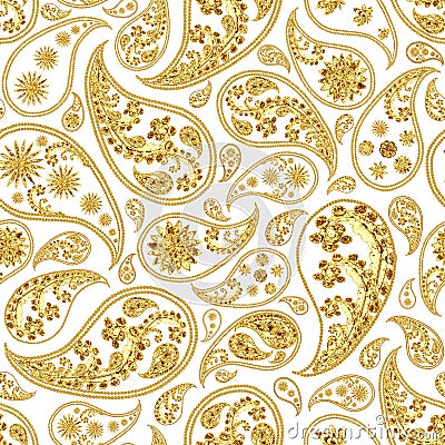 Traditional paisley seamless pattern Stock Photo