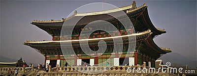 A traditional palace in Seoul, South Korea. Editorial Stock Photo