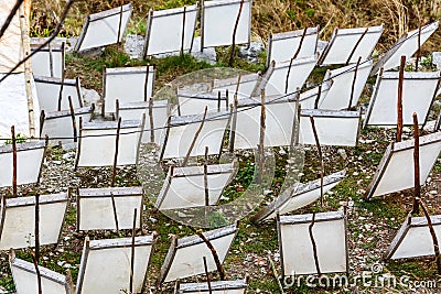 Traditional paper manufacturing Stock Photo