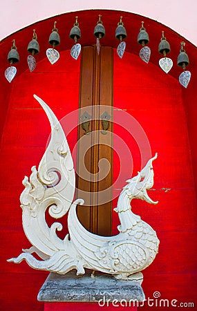 Traditional peacock statue Stock Photo