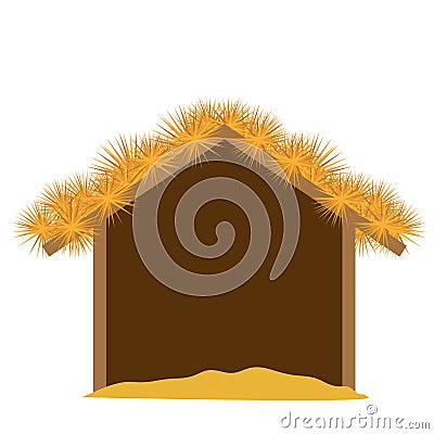 Traditional place of manger Vector Illustration