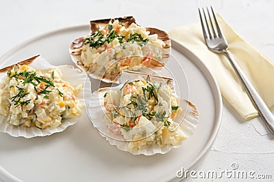 Traditional Polish salad Stock Photo