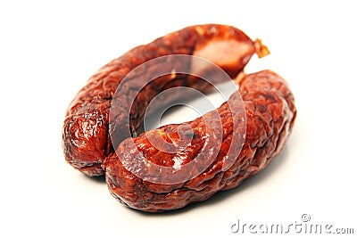Traditional Polish sausage Stock Photo