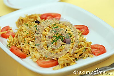 Traditional Portuguese codfish dish Stock Photo