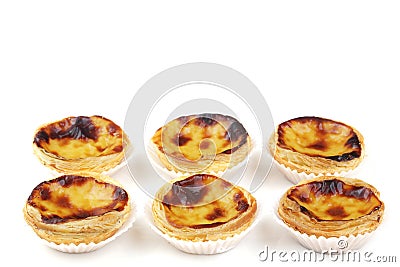 Traditional portuguese cream cakes Stock Photo