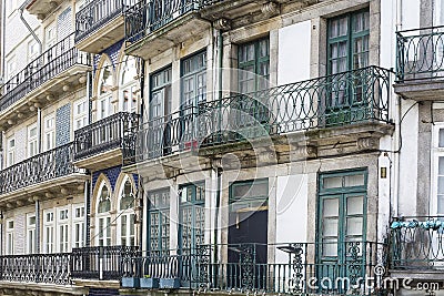 Traditional Portuguese facade Stock Photo