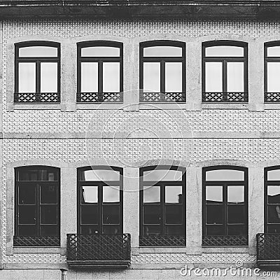 Traditional Portuguese facade Stock Photo