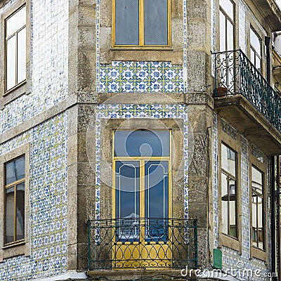 Traditional Portuguese facade Stock Photo