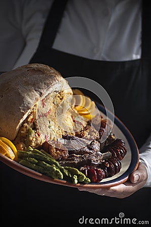 Traditional portuguese food Stock Photo