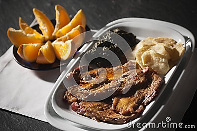 Traditional portuguese food Stock Photo