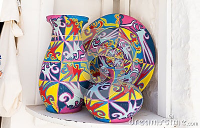 Alberobello pottery Stock Photo