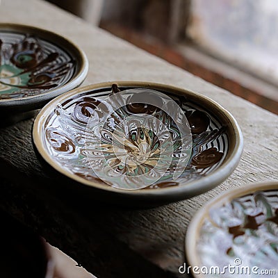 Traditional pottery Horezu Stock Photo
