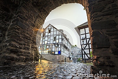 Traditional prussian wall in architecture in Germany Stock Photo