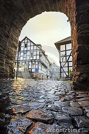 Traditional prussian wall in architecture in Germany Stock Photo