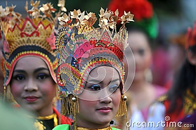 Traditional Puppet Costumes called Wayang Editorial Stock Photo