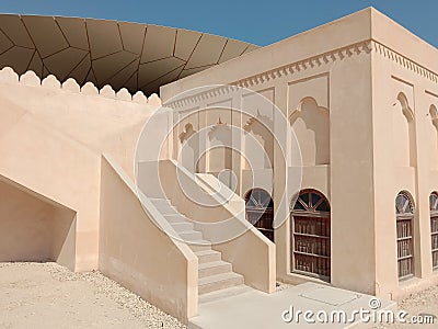 Traditional Qatari house, Doha Stock Photo