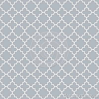 Traditional quatrefoil lattice pattern outline Vector Illustration