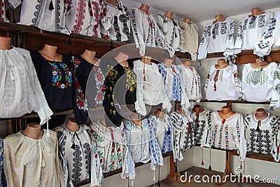 Traditional Romanian Blouses Stock Photo