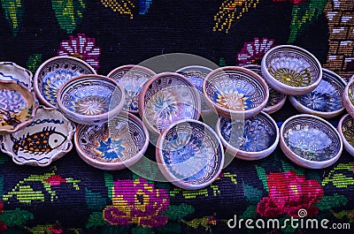 Traditional Romanian hand-painted Stock Photo