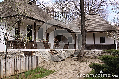 Traditional Romanian houses Stock Photo