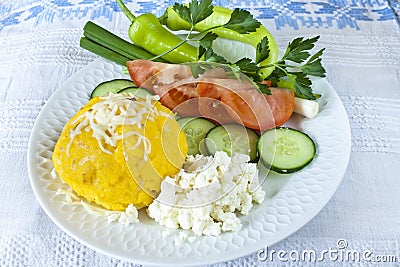 Traditional romanian vegetarian food Stock Photo