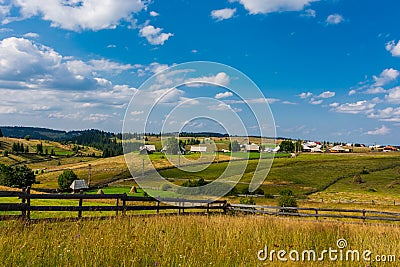 Traditional romanian village Stock Photo