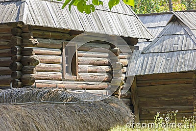 Traditional romanian wooden house Stock Photo